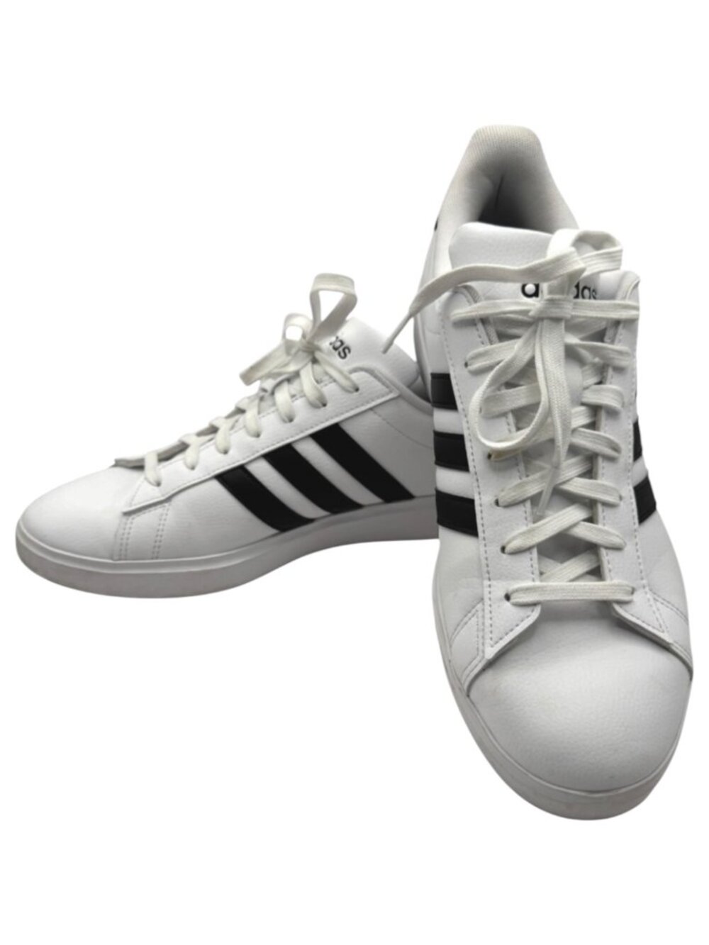 Adidas Sneakers Men 11 White Black Grand Court Cloudfoam Comfort White‎ Black